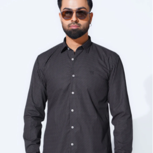 Dark Blue Designer Printed Casual Shirt (CSP-302)